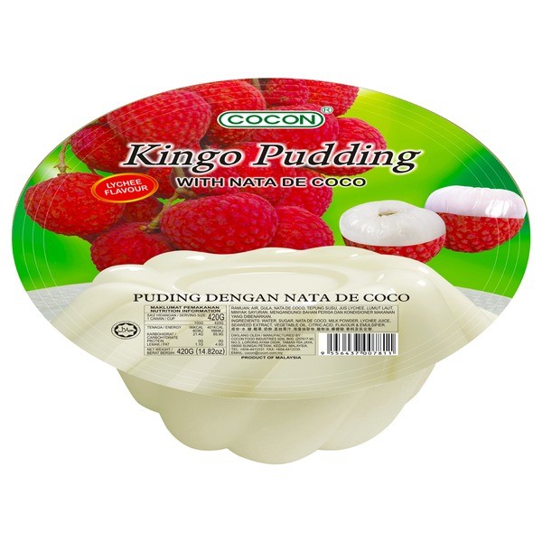 Cocon Kingo Litschi-Pudding mit Nata de Coco,420 G
