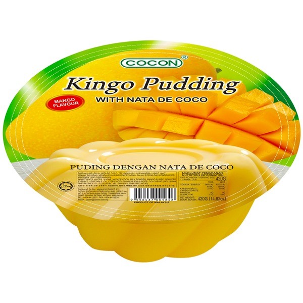Cocon Kingo Mango Pudding mit Nata de Coco, 420 G